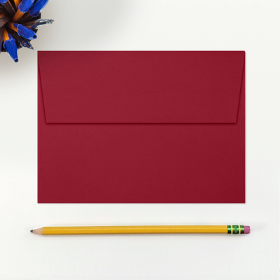Garnet Dark Red 32lb A7 Invitation Envelopes (5 1/4 x 7 1/4) with Peel & Seal