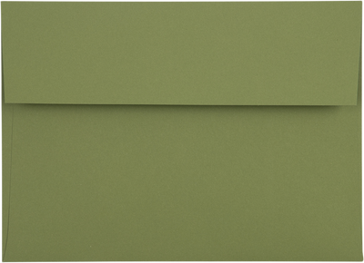 Olive Green 28lb A7 Invitation Envelopes (5 1/4 x 7 1/4) with Peel & Seal