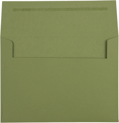 Olive Green 28lb A7 Invitation Envelopes (5 1/4 x 7 1/4) with Peel & Seal