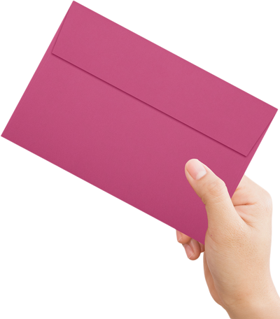 Fuchsia Pink Magenta 32lb A9 Invitation Envelopes (5 3/4 x 8 3/4) with Peel & Seal