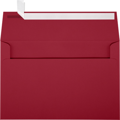 Garnet Dark Red 32lb A9 Invitation Envelopes (5 3/4 x 8 3/4) with Peel & Seal