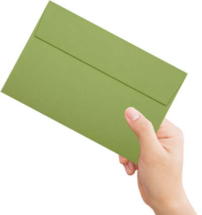 Olive Green 28lb A9 Invitation Envelopes (5 3/4 x 8 3/4) with Peel & Seal