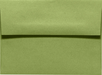 Olive Green 28lb A9 Invitation Envelopes (5 3/4 x 8 3/4) with Peel & Seal