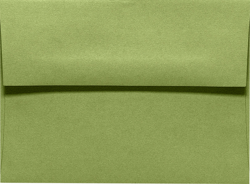 Olive Green 28lb A9 Invitation Envelopes (5 3/4 x 8 3/4) with Peel & Seal