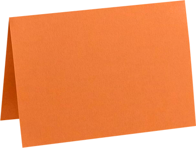 Mandarin Orange 100lb A6 Foldover Cards (4 5/8 x 6 1/4)
