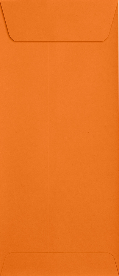 Mandarin Orange 32lb #10 Policy Envelopes (4 1/8 x 9 1/2) with Peel & Seal