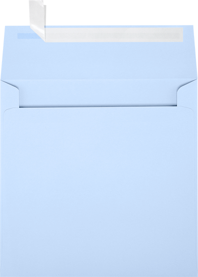 Baby Blue 32lb 5 1/2 x 5 1/2 Square Envelopes with Peel & Seal