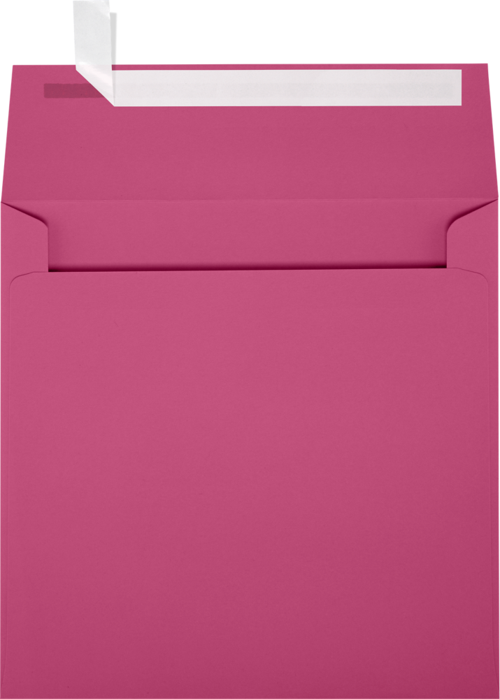 Fuchsia Pink Magenta 32lb 6 1/2 x 6 1/2 Square Envelopes with Peel & Seal