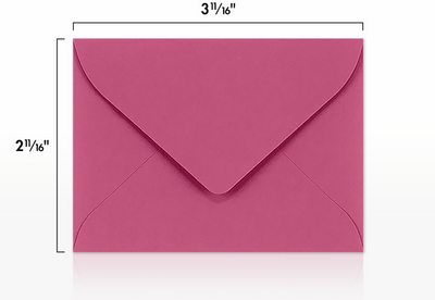 Fuchsia Pink Magenta 32lb #17 Mini Envelopes (2 11/16 x 3 11/16)