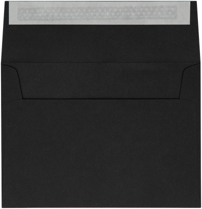 Smooth Midnight Black 32lb A7 Invitation Envelopes (5 1/4 x 7 1/4) with Peel & Seal