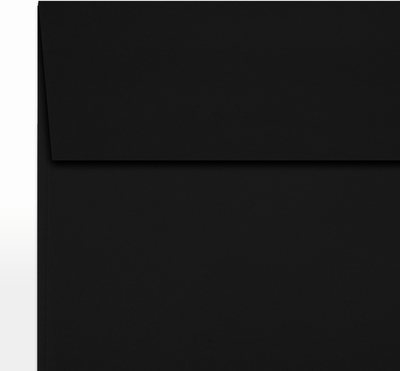 Smooth Midnight Black 32lb 5 1/2 x 5 1/2 Square Envelopes with Peel & Seal