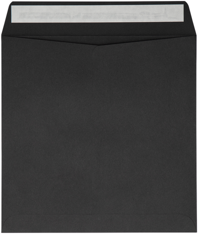 Smooth Midnight Black 32lb 8 x 8 Square Envelopes with Peel & Seal