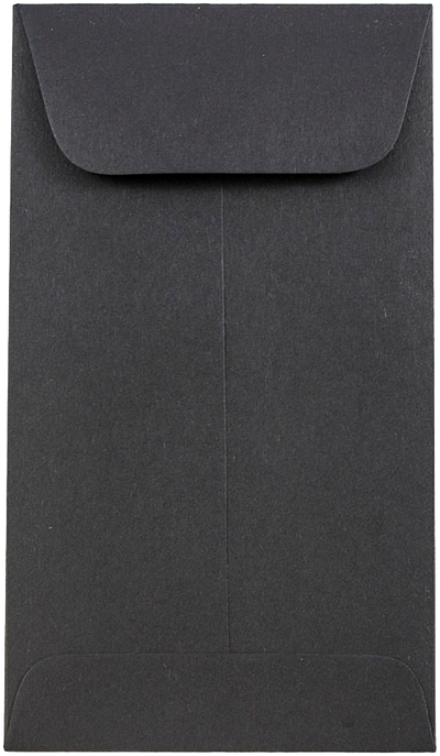 Smooth Midnight Black 32lb #5 1/2 Coin Envelopes (3 1/8 x 5 1/2)