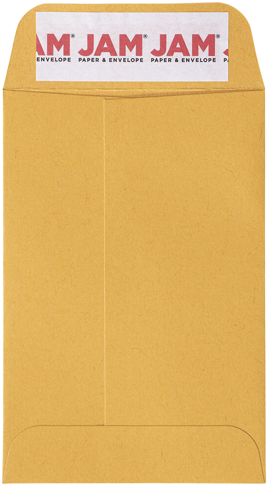 Brown Kraft 28lb #4 Coin Envelopes (3 x 4 1/2) with Peel & Seal
