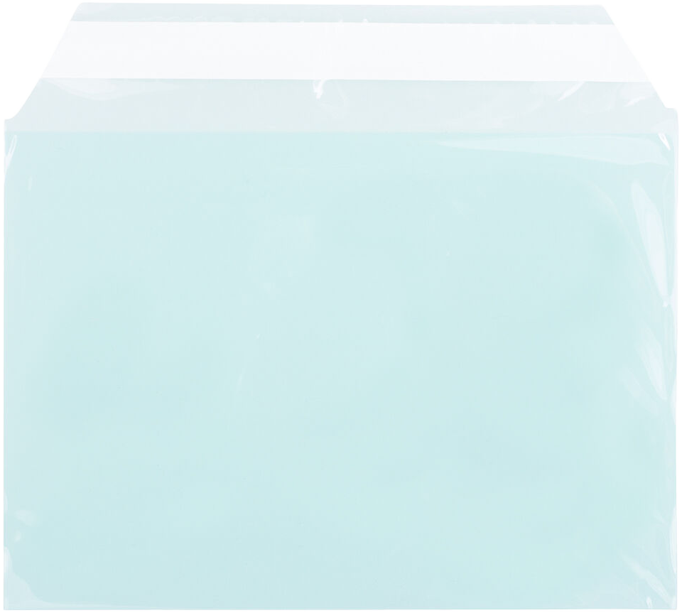 Aqua 1.6mil 5 1/16 x 7 3/16 Cello Envelopes with Peel & Seal