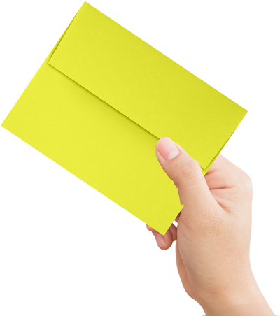 Citrus Yellow 32lb A2 Invitation Envelopes (4 3/8 x 5 3/4) with Peel & Seal