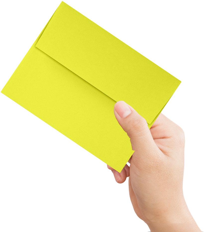 Citrus Yellow 32lb A2 Invitation Envelopes (4 3/8 x 5 3/4) with Peel & Seal