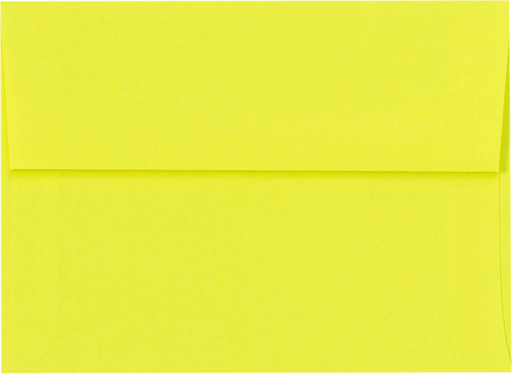 Citrus Yellow 32lb A2 Invitation Envelopes (4 3/8 x 5 3/4) with Peel & Seal