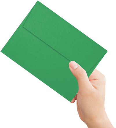 Holiday Green 32lb A6 Invitation Envelopes (4 3/4 x 6 1/2) with Peel & Seal
