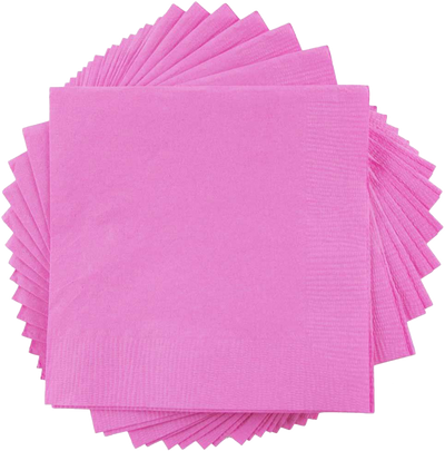 Fuchsia 6 1/2 x 6 1/2 3-Ply Lunch Napkins