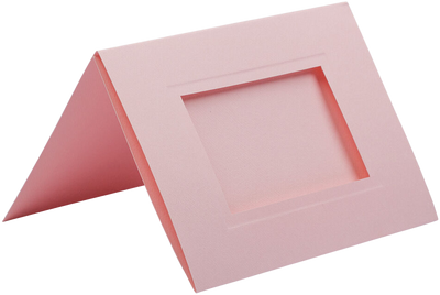 Baby Candy Pink 65lb 5 x 7 Foldover Cards with 2 1/2 x 4 Photo Opening