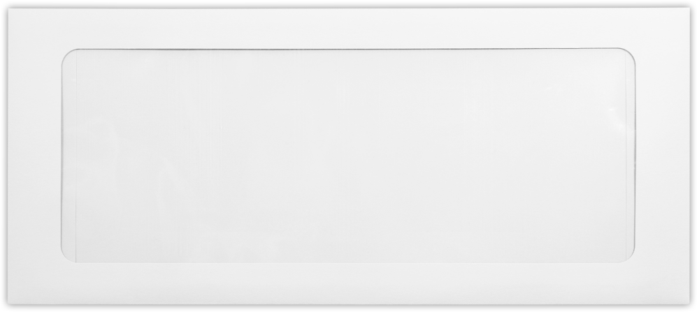 White 32lb Cougar #10 Full Face Window Booklet Premium Envelopes (4 1/8 x 9 1/2)