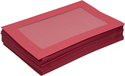 Red 32lb 6 x 9 Full Face Window Envelopes