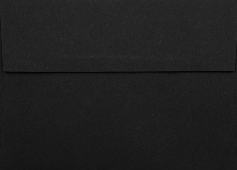 A7 Invitation Envelope Peel & Seal - Black w/ Red Foil - Envelopes