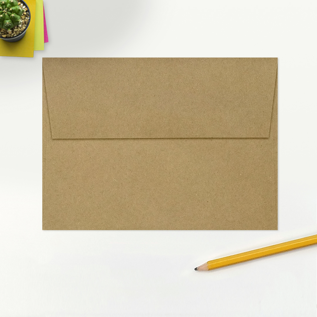 Grocery Bag with Silver Foil Lining 28lb A7 Invitation Envelopes (5 1/4 x 7 1/4) with Peel & Seal