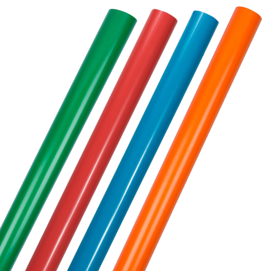 Wrapping Paper Set (100 Sq Ft Total) - 4 Rolls - Assorted Bright Primary