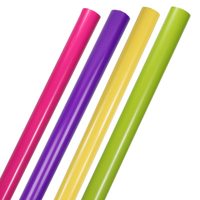 Wrapping Paper Set (100 Sq Ft Total) - 4 Rolls - Assorted Bright Fashion