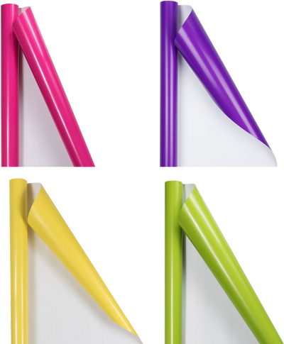 Wrapping Paper Set (100 Sq Ft Total) - 4 Rolls - Assorted Bright Fashion