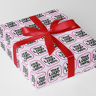 Custom Print Wrapping Paper 29 1/4" x 17 3/4' (43 Sq Ft) White Glossy