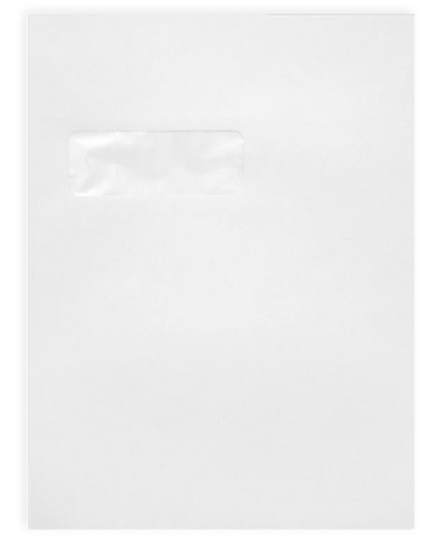 9 x 12 Open End Window Envelopes with Peel & Seal - White 28lb