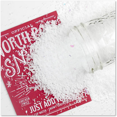 Red North Pole Snow Card