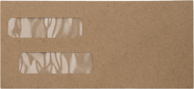 Grocery Bag 28lb #10 Invoice Double Window (4 1/8 x 9 1/8) Envelopes with Peel & Seal