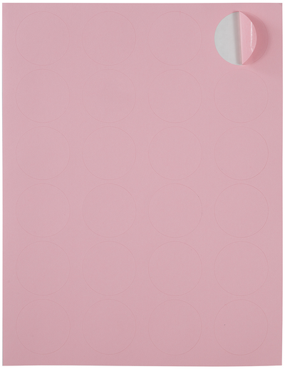 Baby Pink Medium 1 2/3 Inch Round Labels