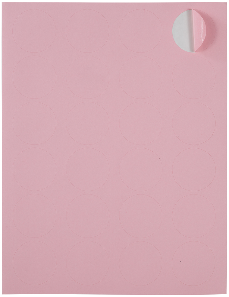 Baby Pink Medium 1 2/3 Inch Round Labels