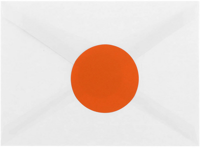 Orange Large 2 1/2 Inch Round Labels