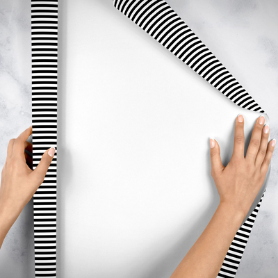 Black White Stripe Bulk Wrapping Paper (2082.5 Sq Ft)