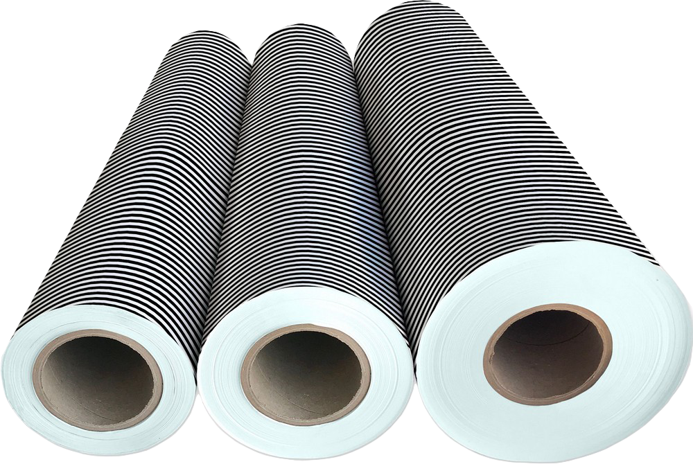 Black White Stripe Bulk Wrapping Paper (2082.5 Sq Ft)