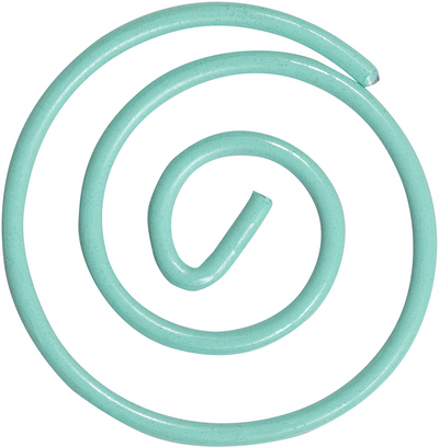 Teal Circular "Cloops" Paper Clips - 50 Pack