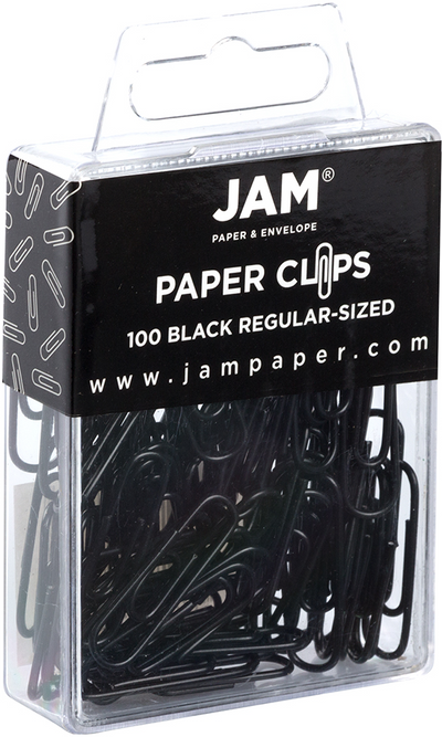 Black Standard Paper Clips - 100 Pack