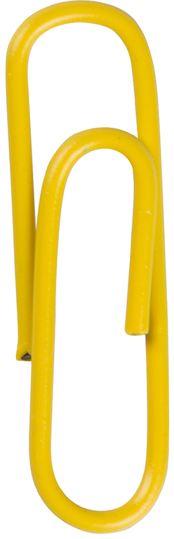 Yellow Standard Paper Clips - 100 Pack