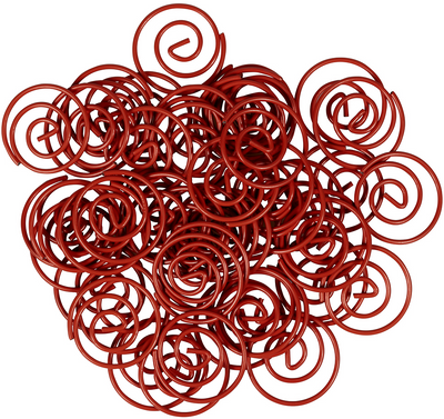 Red Circular "Cloops" Paper Clips - 50 Pack