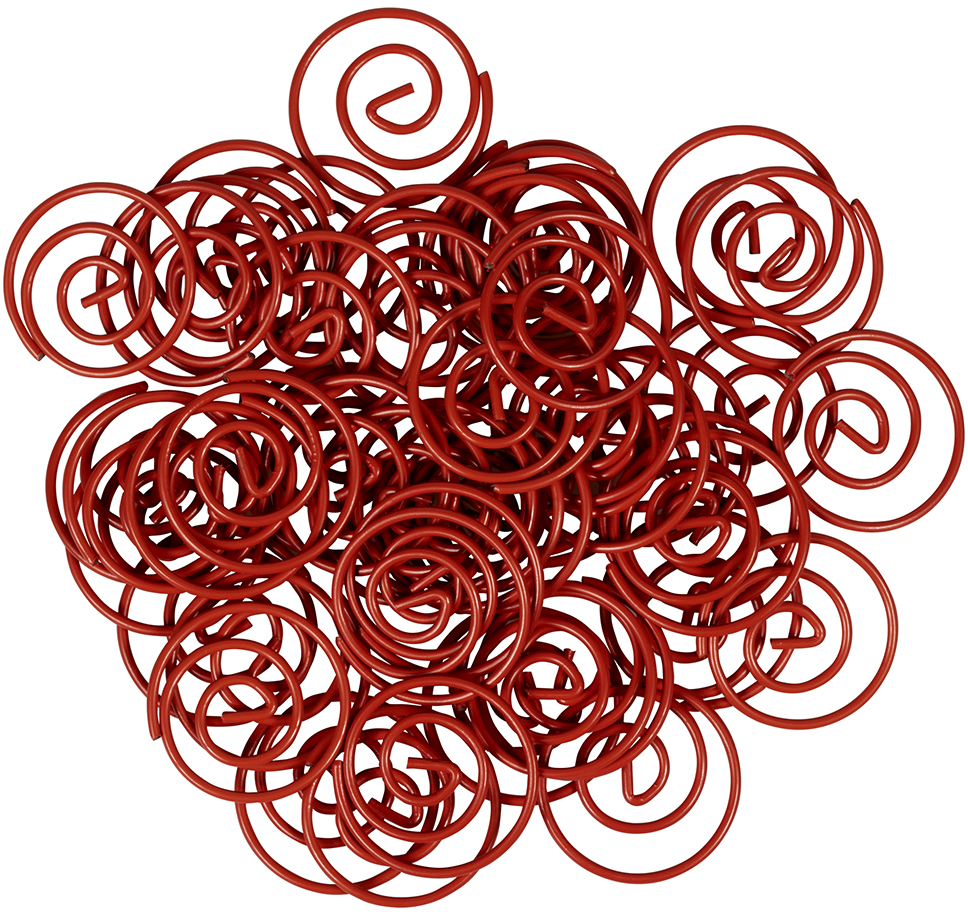 Red Circular "Cloops" Paper Clips - 50 Pack