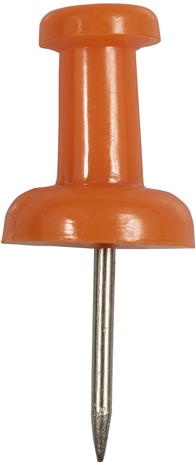 Orange Pushpins - 100 Pack