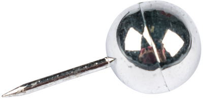 Silver Round Pushpins - 100 Pack