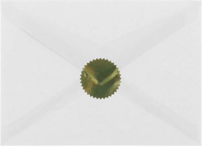 Gold Foil 1 1/2 Inch Roll of  Wafer Seal Labels