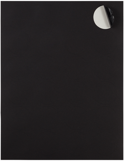 Black Medium 1 2/3 Inch Round Labels